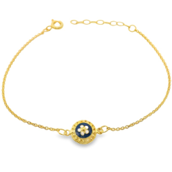 Pulseira Prata Dourada E Rodeada