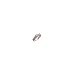 Anel Noivado Ouro Branco 19k