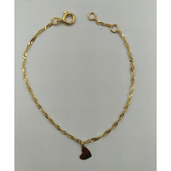 Pulseira Ouro Amarelo 9k Love Criança