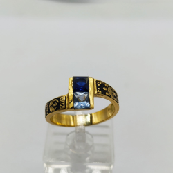 Anel  De Curso Ouro Amarelo 19k