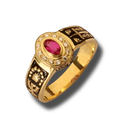 Anel De Curso Ouro 9k